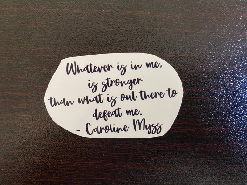 Quote Sticker - Stronger Inside